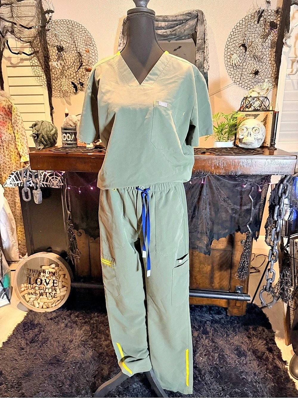 FIGS Limited Edition Technical Collection scrub set in Martini Olive
